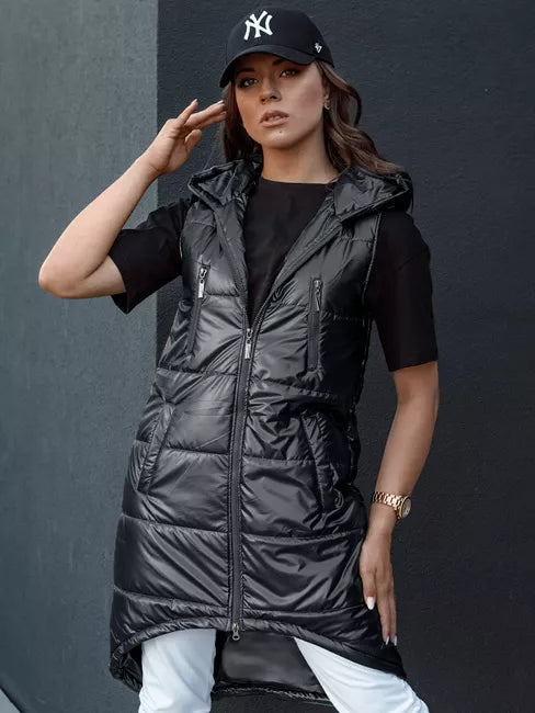 Sieviešu melna garā veste Meris 