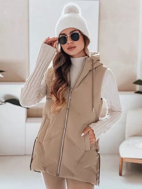 Sieviešu brūna vestes komplekts