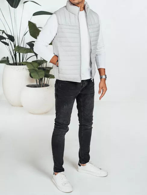 Vīriešu gaiši pelēka veste Pole