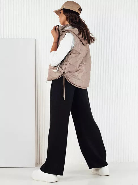 Sieviešu brūna veste ar kapuci Teros 