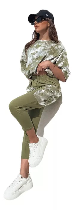 Sieviešu haki krāsas komplekts Birweki 