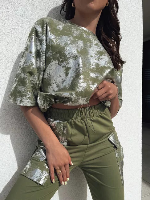 Sieviešu haki krāsas komplekts Birweki 