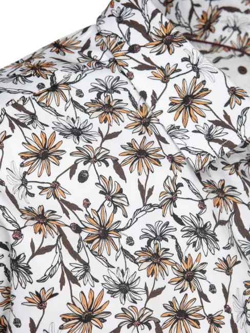 Vīriešu ziedu raksta brūns krekls Stifer