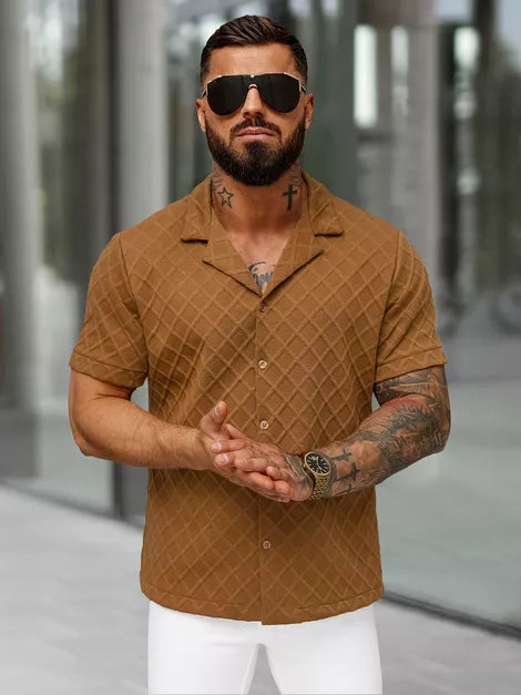 Vīriešu īsroku brūns T-krekls Fargo