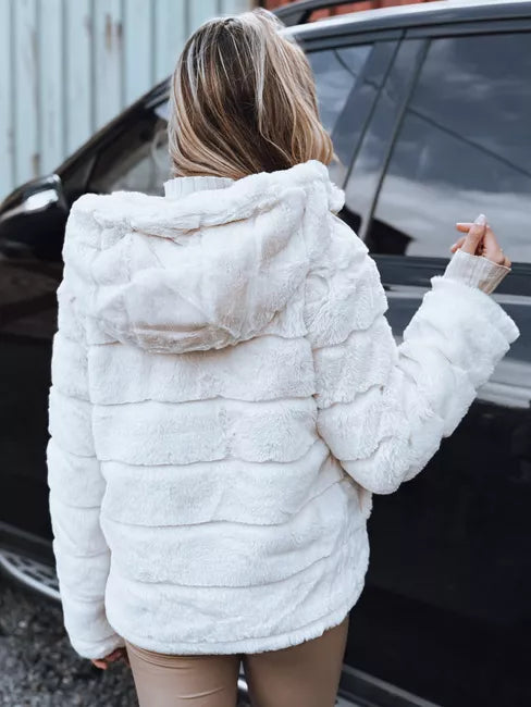 Sieviešu brūna kažokādas jaka Santa