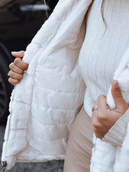 Sieviešu brūna kažokādas jaka Santa