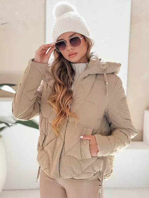 Sieviešu brūna ziemas jaka Silma