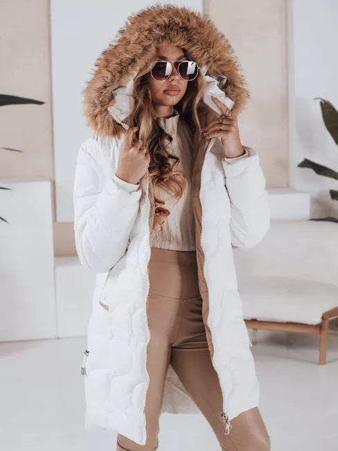 Sieviešu balta ziemas jaka Varel