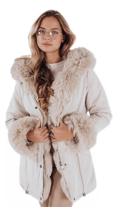 Sieviešu balta jaka Gibon