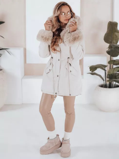 Sieviešu balta jaka Gibon