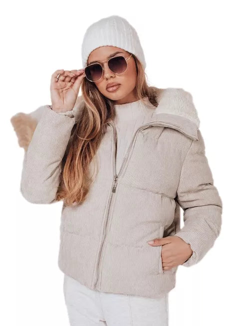 Sieviešu ziemas jaka brūna Trendy