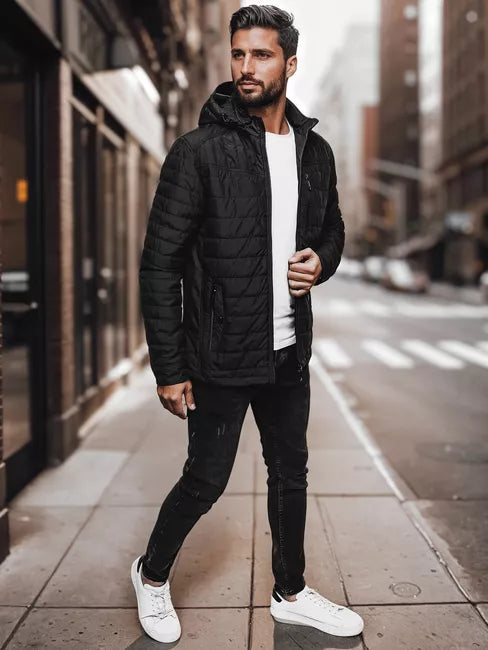 Vīriešu melna jaka Kent