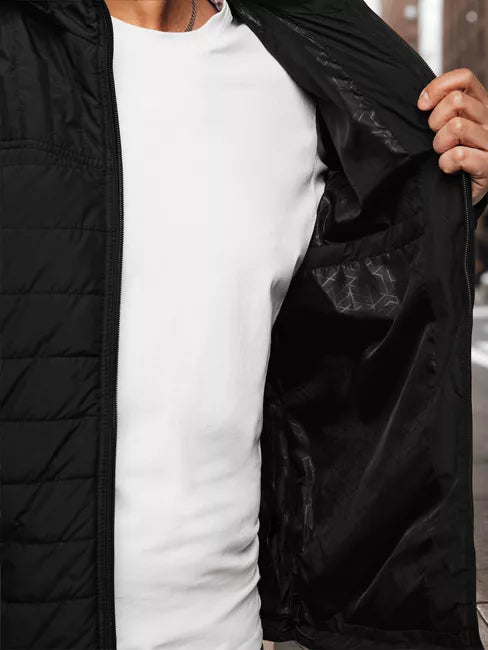 Vīriešu melna jaka Kent