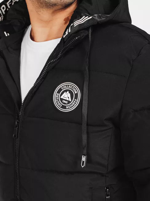 Vīriešu melna ziemas jaka tamilu valodā