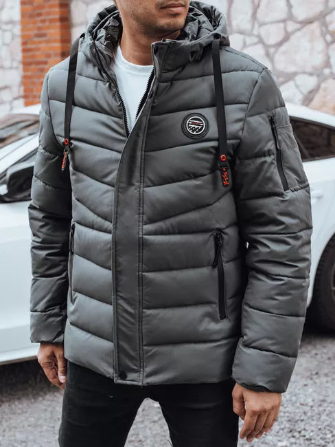 Vīriešu tumši pelēka ziemas jaka Daley