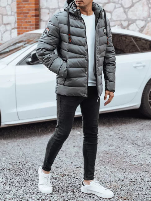 Vīriešu tumši pelēka ziemas jaka Daley