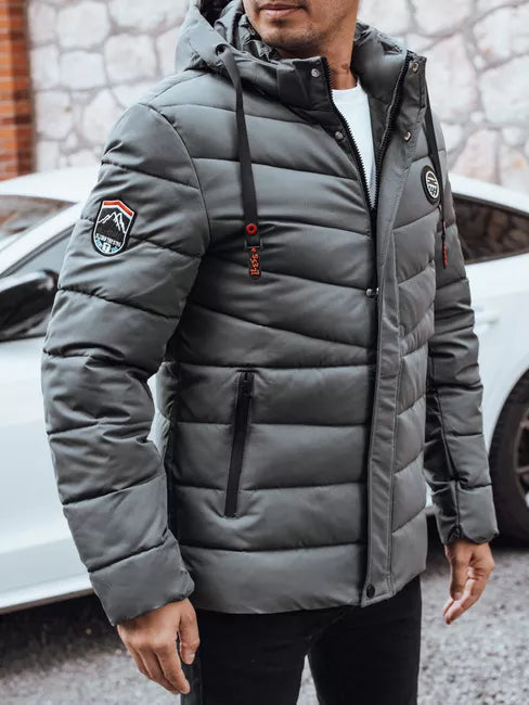 Vīriešu tumši pelēka ziemas jaka Daley