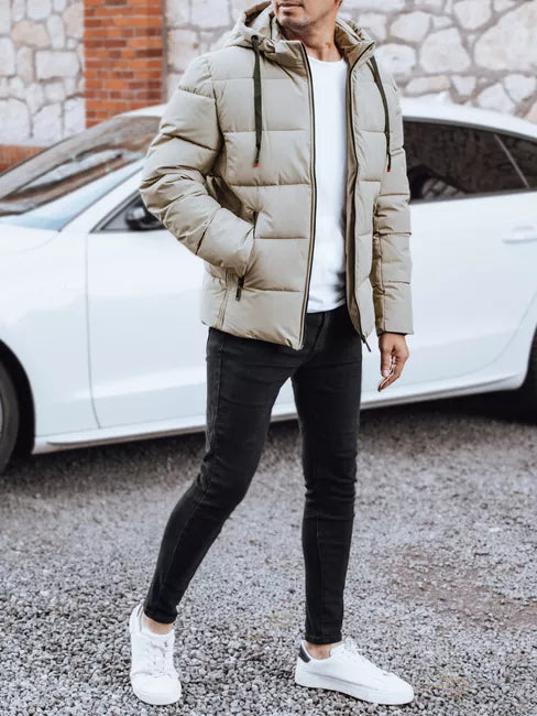 Vīriešu ziemas gaiši brūna jaka Nevex