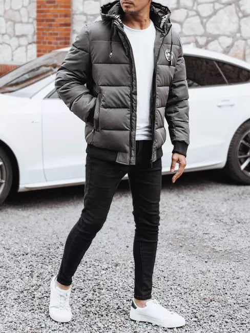 Vīriešu pelēka ziemas jaka tamilu valodā