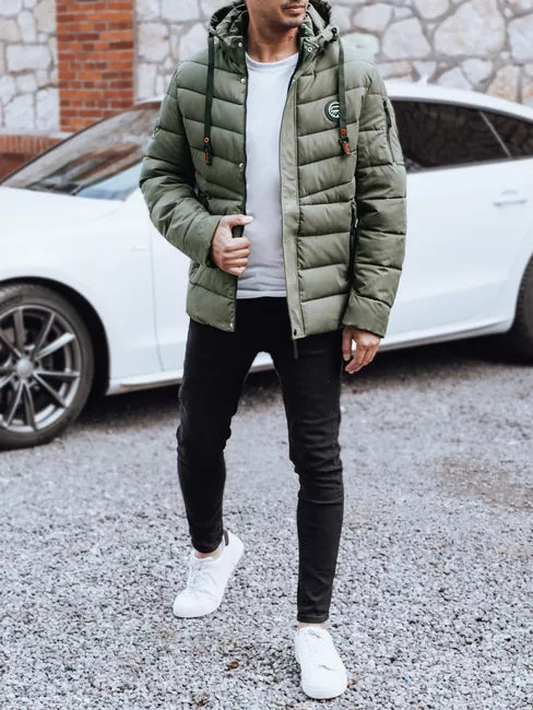 Vīriešu zaļa ziemas jaka Daley