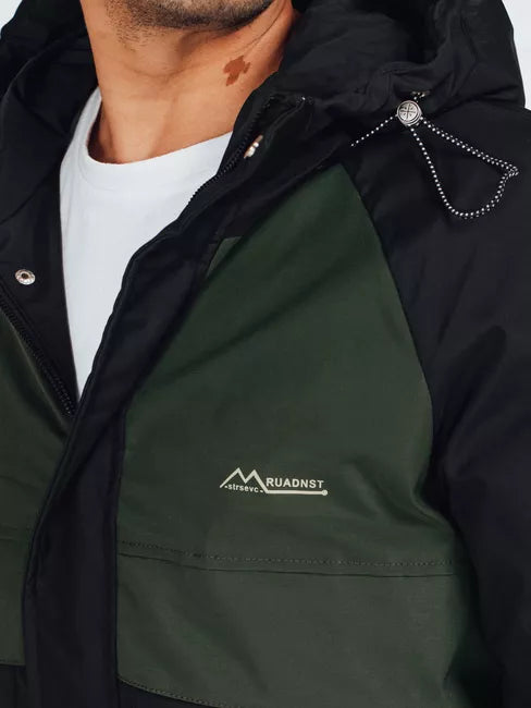 Vīriešu tumši zaļa ziemas jaka Banket