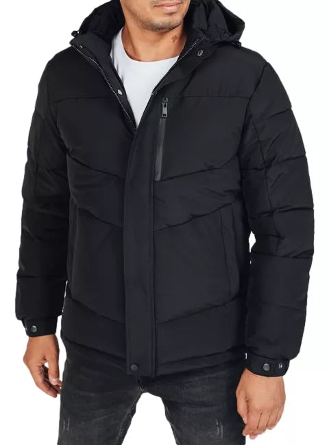 Vīriešu melna ziemas jaka Porter