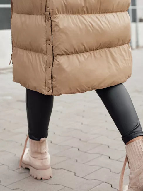 Sieviešu ziemas brūna jaka Bela