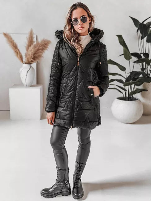 Sieviešu melna ziemas jaka Tango