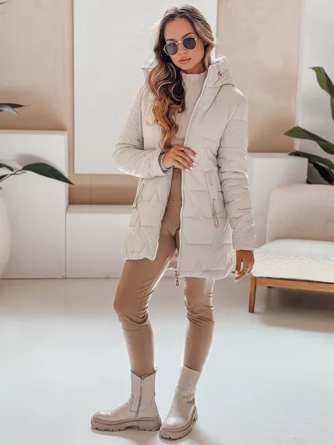 Sieviešu gaiši pelēka ziemas jaka Tango