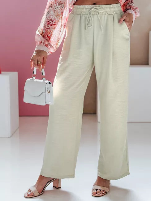 Sieviešu platas bikses zaļā krāsā Milin