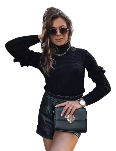 Sieviešu melns džemperis Bufal