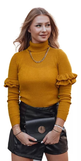 Sieviešu oranžs džemperis Bufal