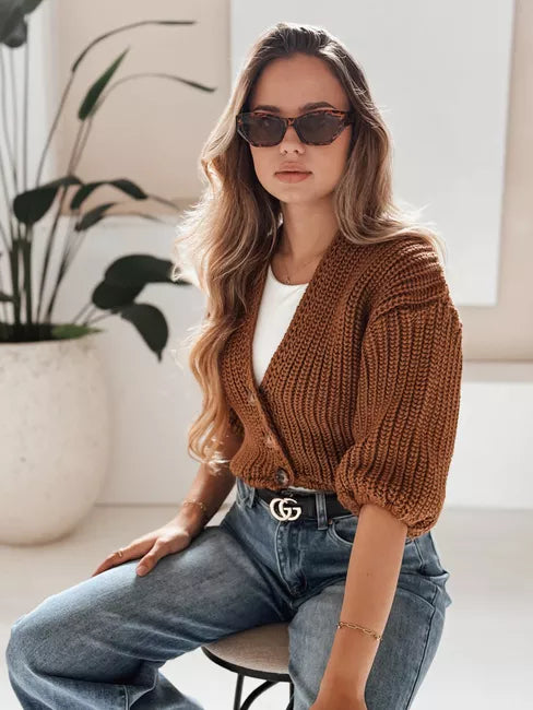 Sieviešu brūns džemperis Lorel