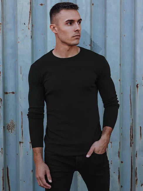 Vīriešu melns džemperis Mika