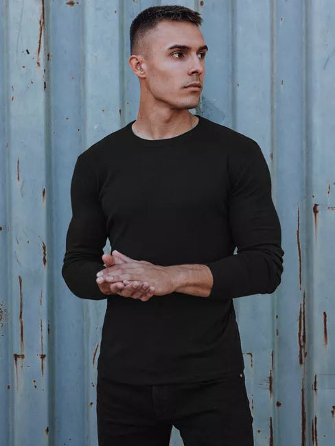 Vīriešu melns džemperis Mika