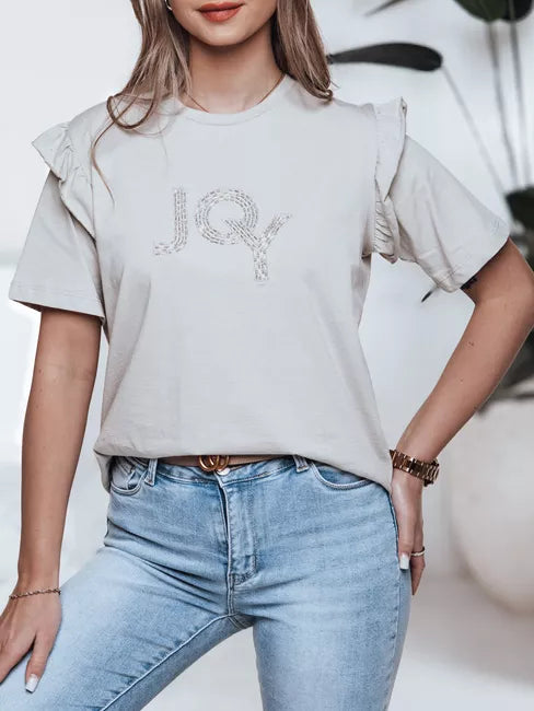 Sieviešu gaiši pelēks T-krekls Joy 