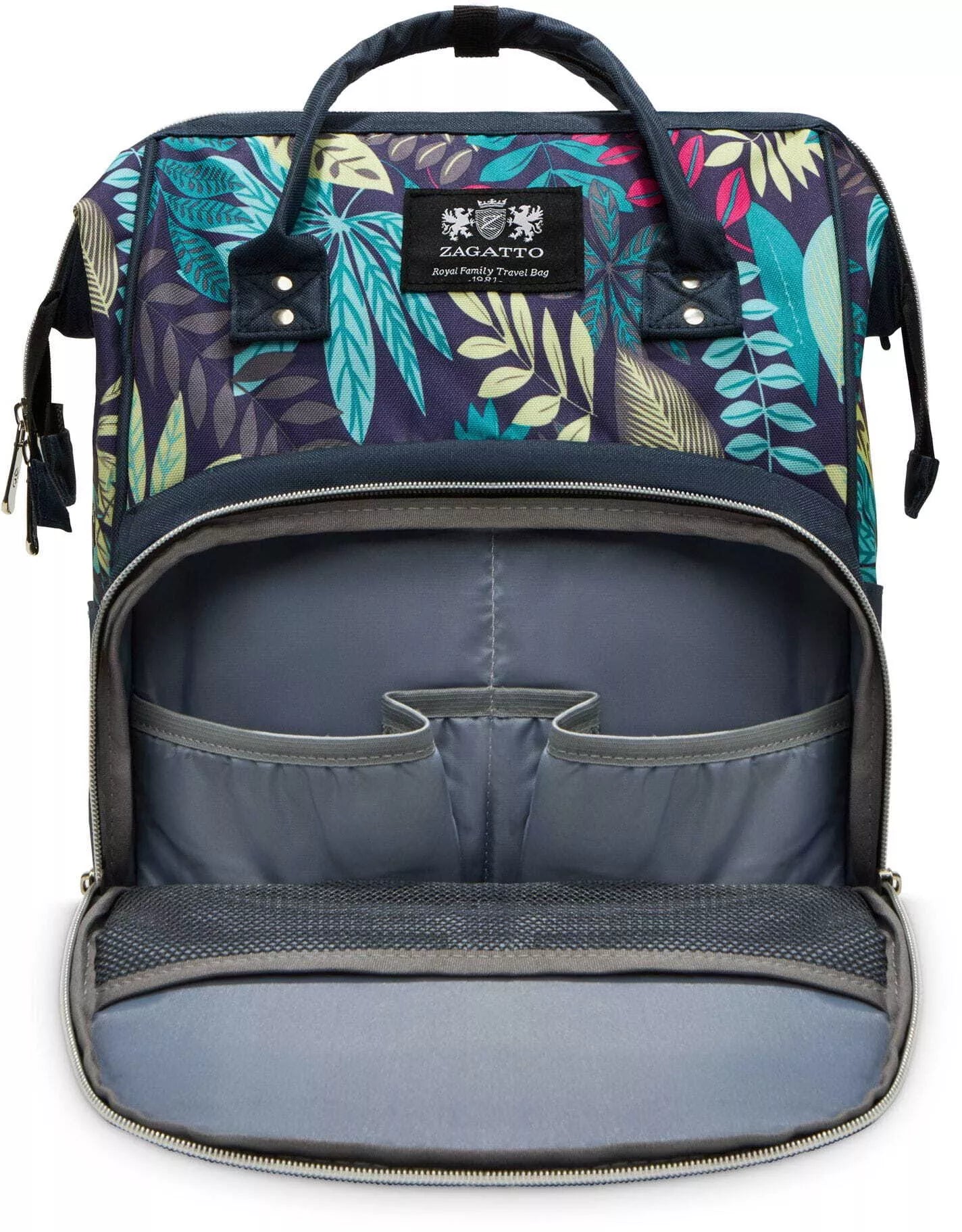 Zila mammas mugursoma ar rokturiem Uga