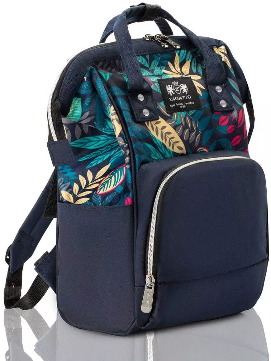 Zila mammas mugursoma ar rokturiem Uga