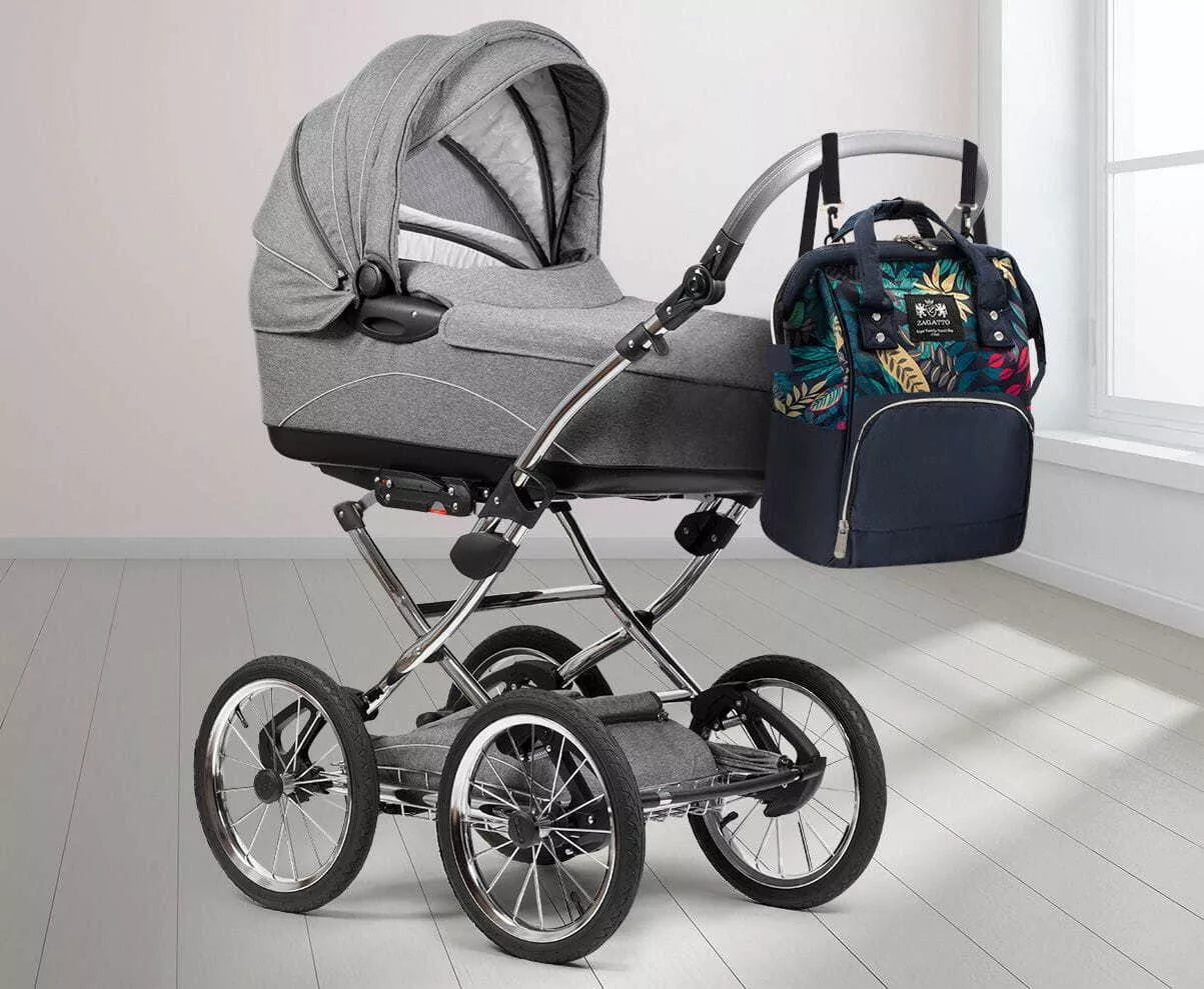 Zila mammas mugursoma ar rokturiem Uga