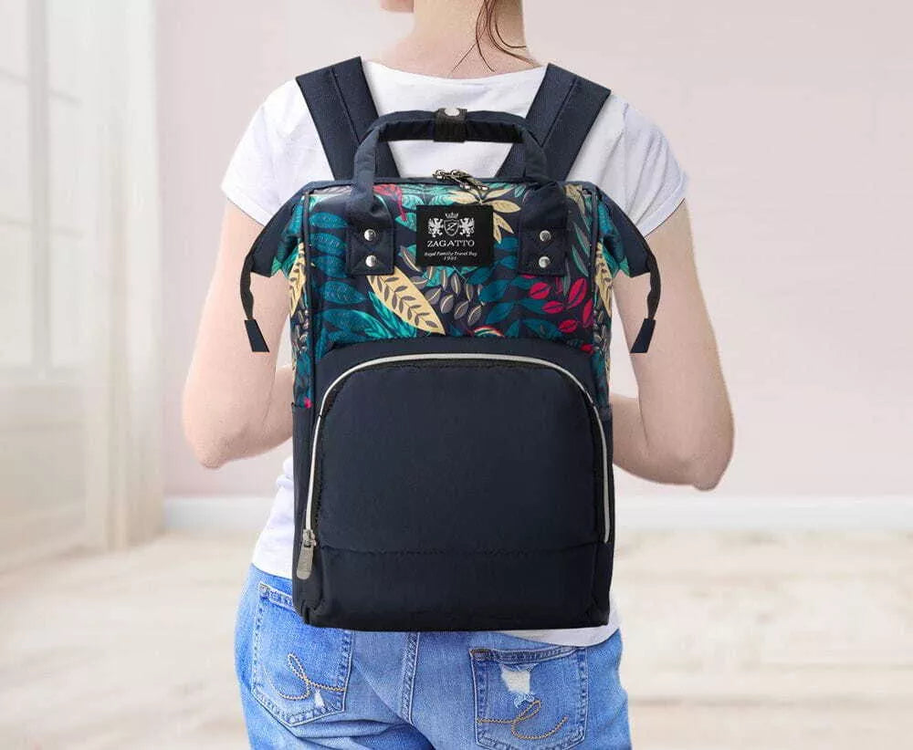 Zila mammas mugursoma ar rokturiem Uga