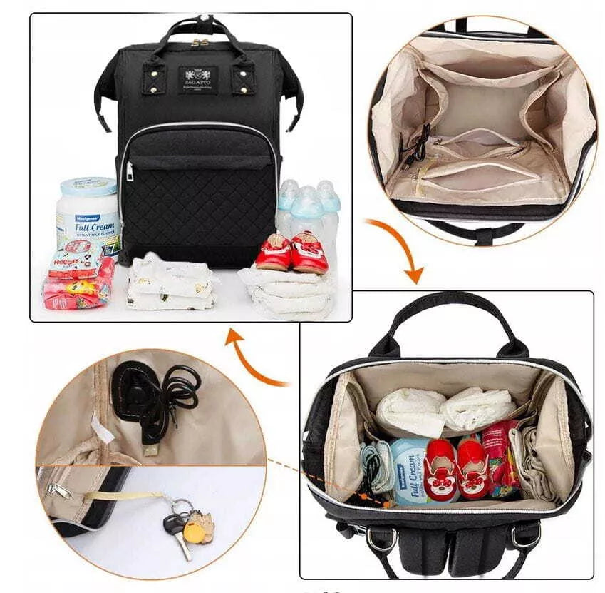 Zila mammas mugursoma ar rokturiem Uga