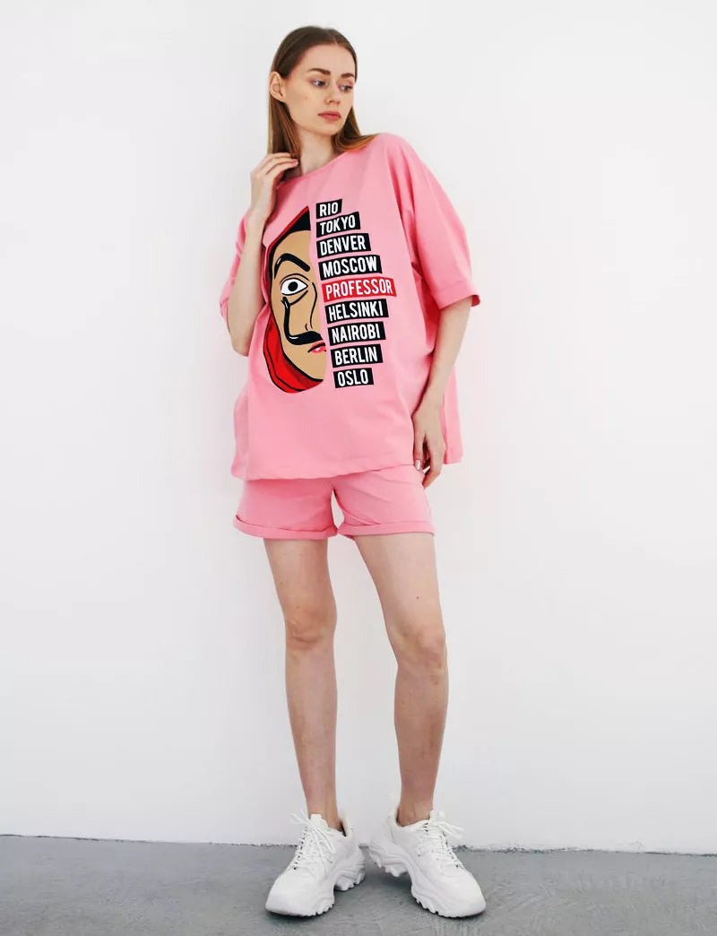 Rozā sieviešu komplekts Vendetta