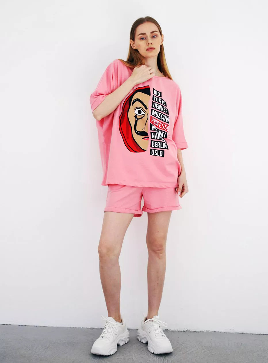 Rozā sieviešu komplekts Vendetta