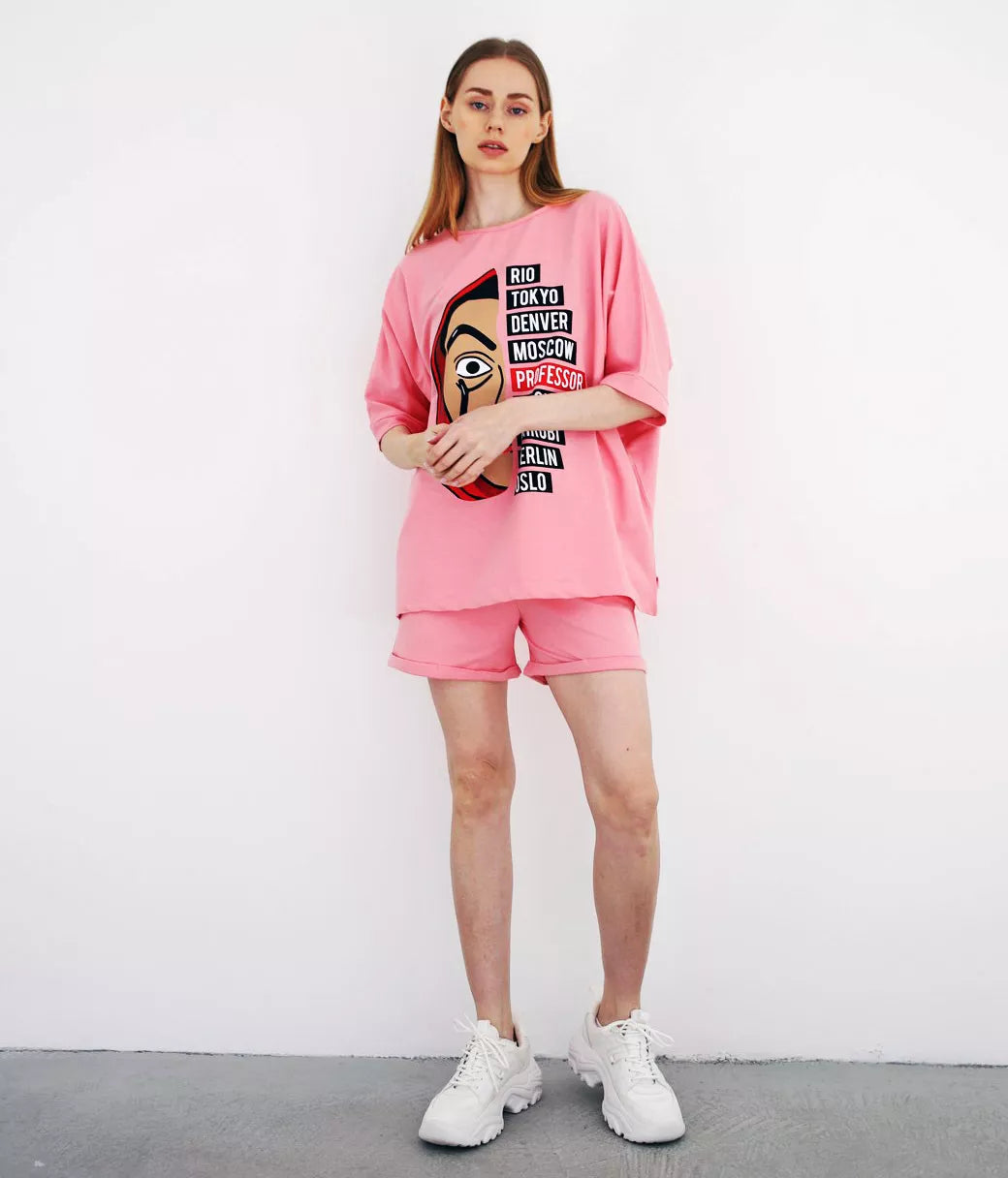 Rozā sieviešu komplekts Vendetta