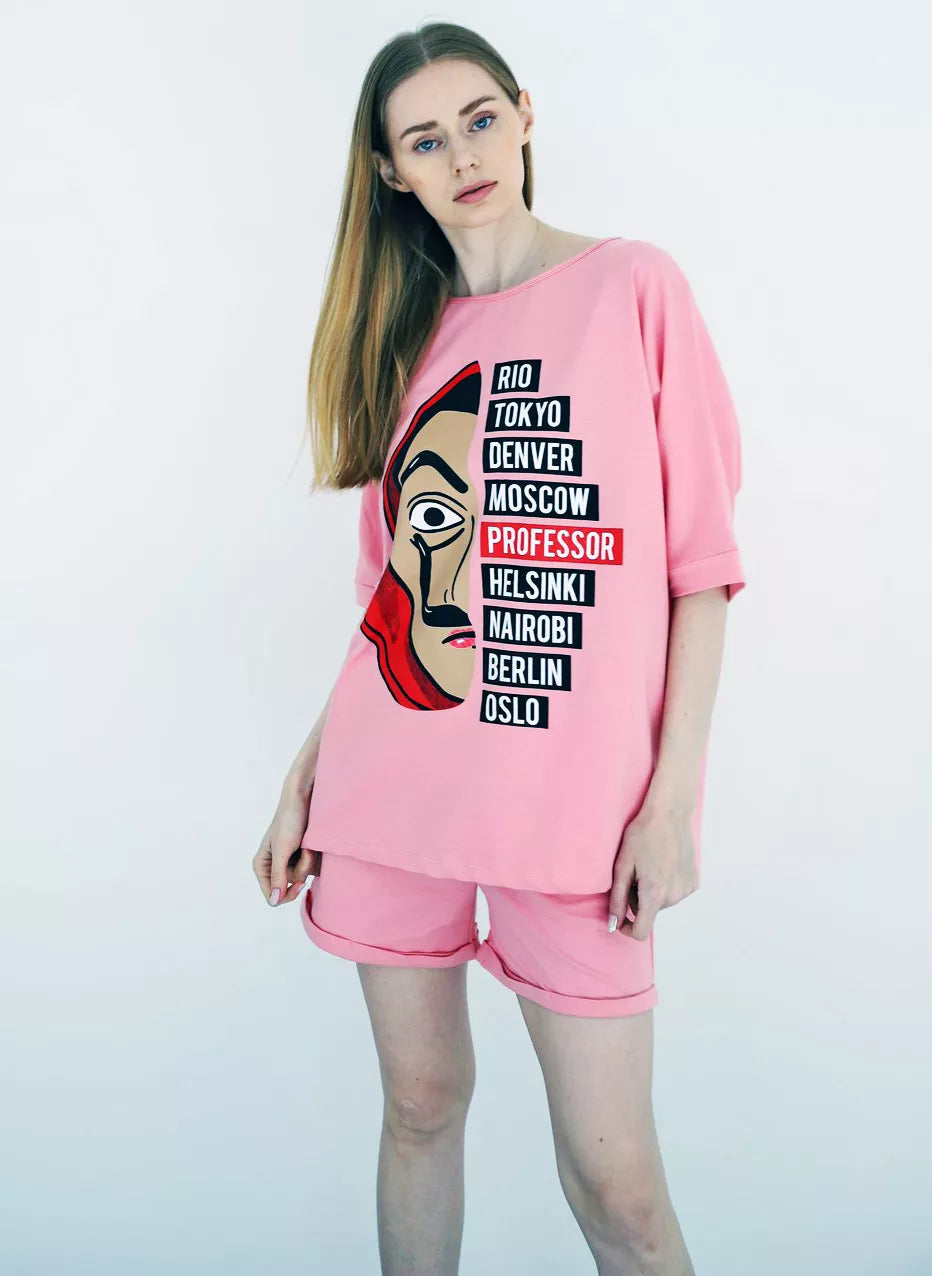 Rozā sieviešu komplekts Vendetta