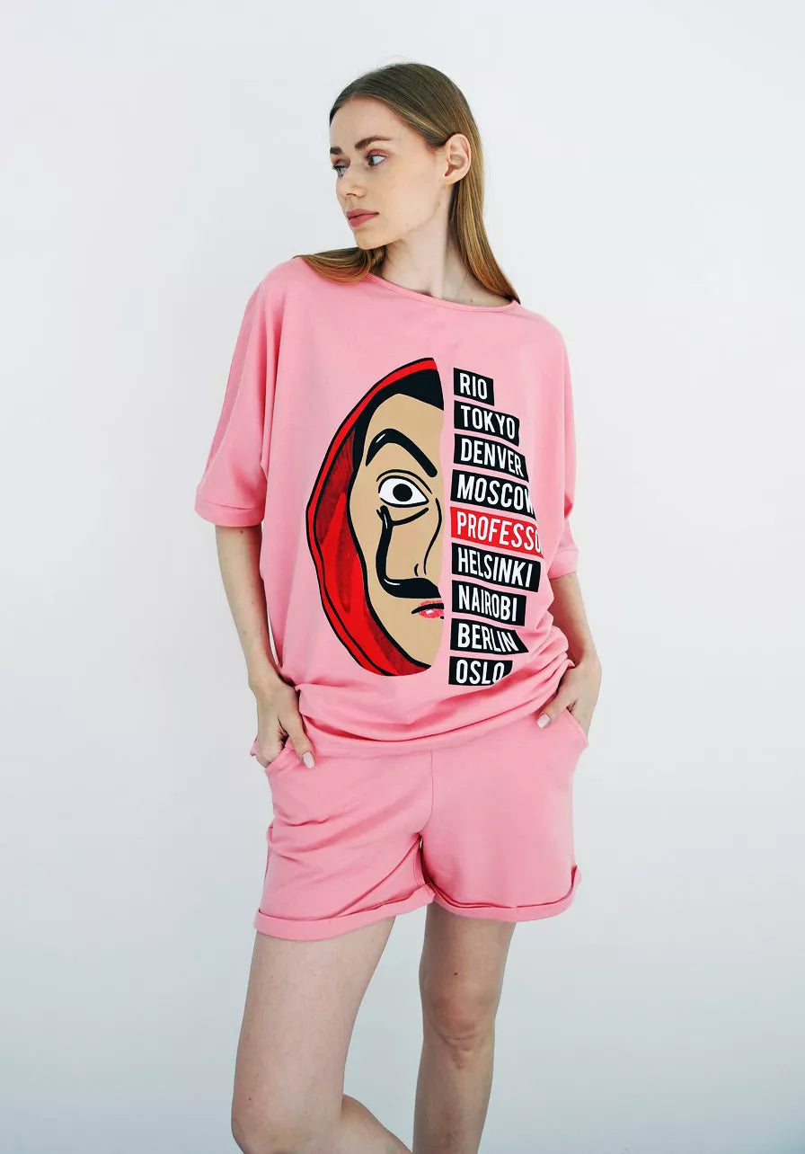 Rozā sieviešu komplekts Vendetta