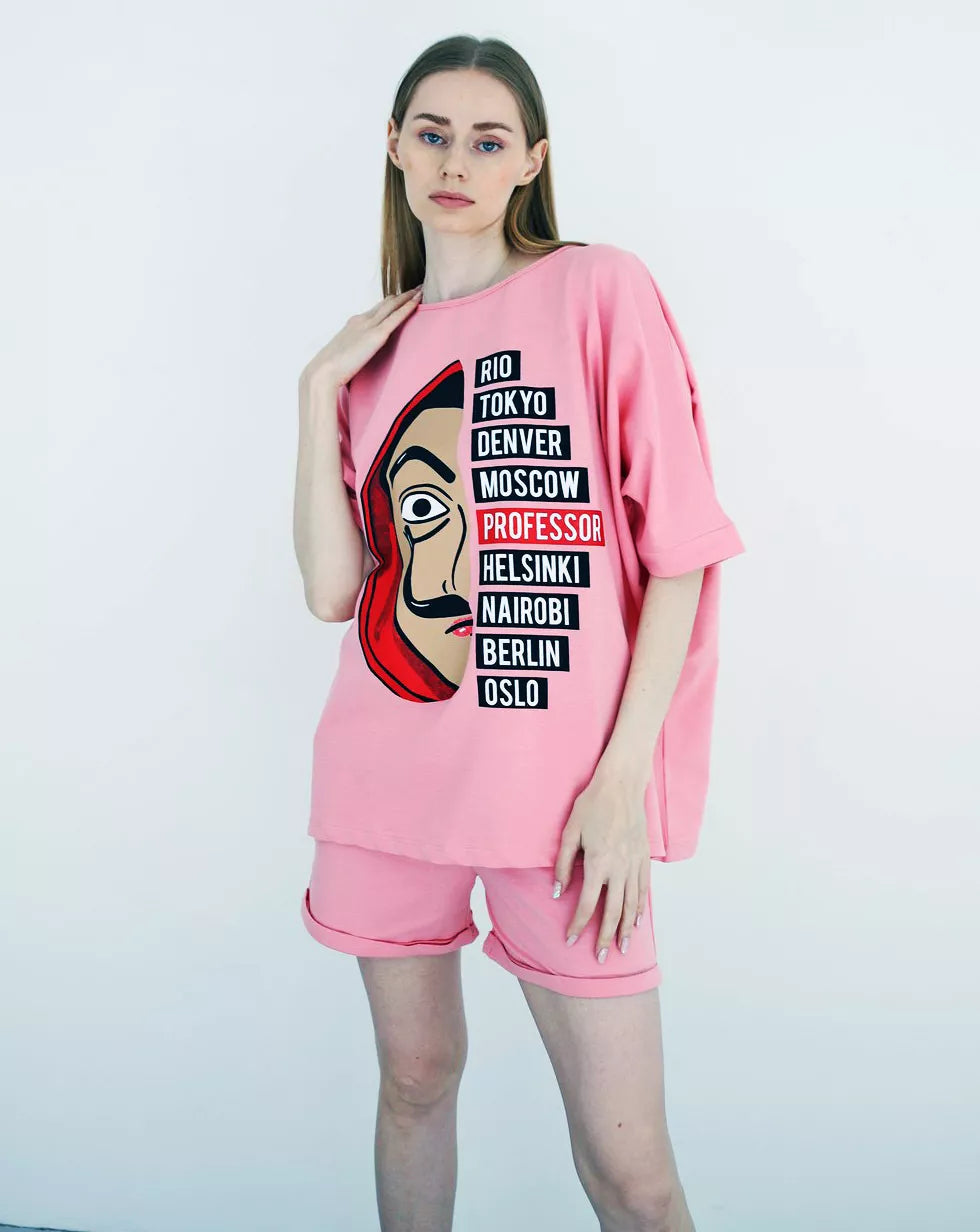 Rozā sieviešu komplekts Vendetta