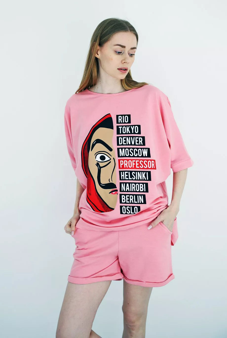 Rozā sieviešu komplekts Vendetta