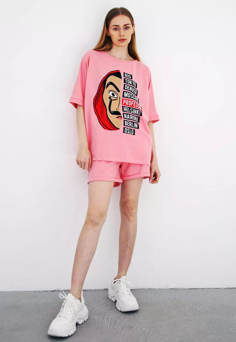 Rozā sieviešu komplekts Vendetta