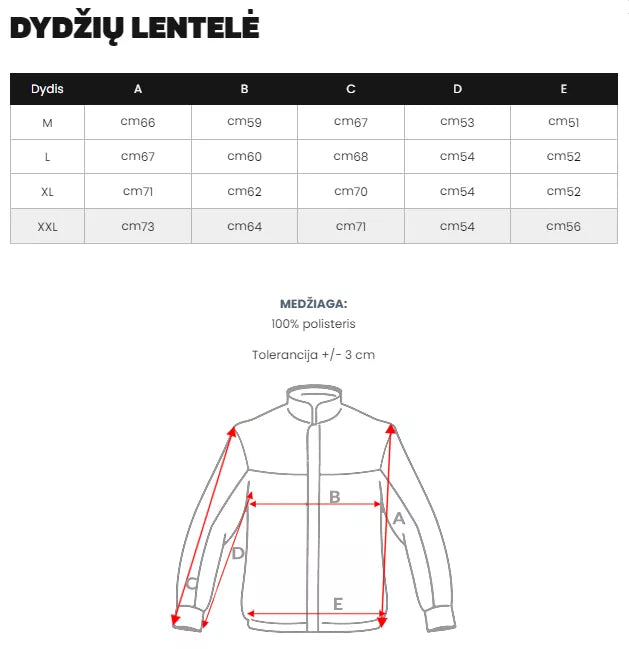 Vīriešu sarkana stepēta jaka Minti